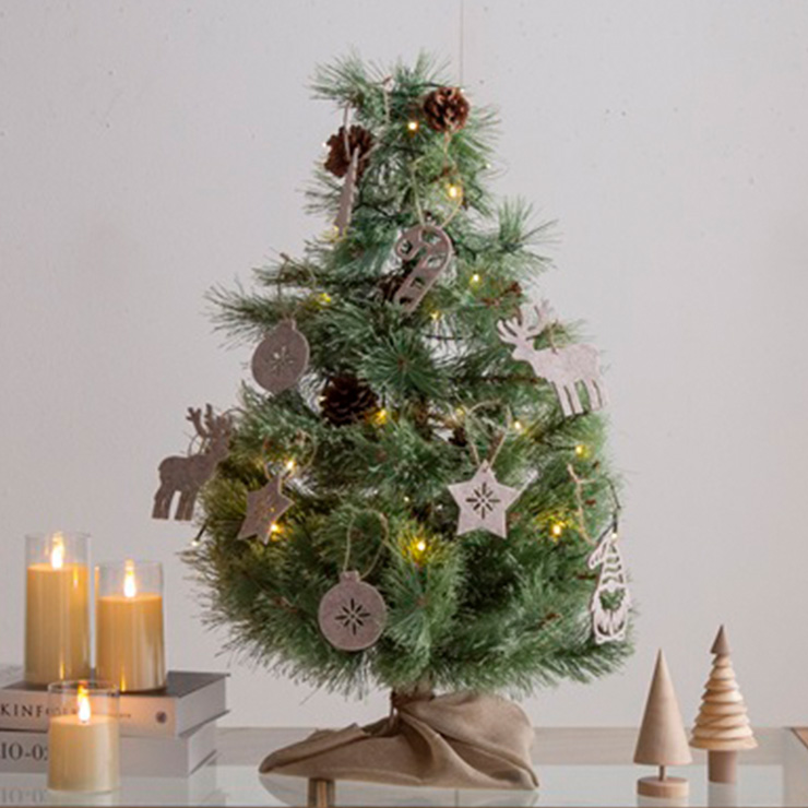 クリスマスツリー H90cm ツリー オーナメント もみの木 松ぼっくり おしゃれ 北欧 クリスマス LEDライト付き ヌードツリー オーナメントセット Chalon(カロン)｜wakuwaku-land｜02
