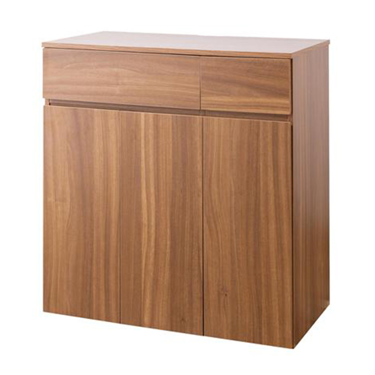 幅75cm】Basurero ゴミ箱付きキッチンカウンターブラウン