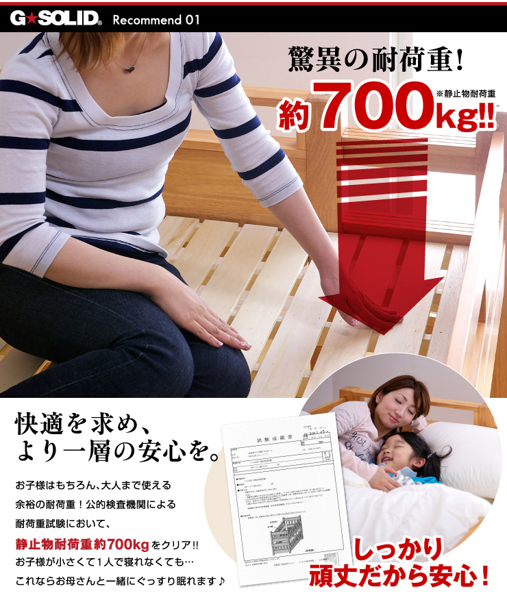 smart-i 耐荷重700kg 業務用可 ハンガーフック付き ロフトベッド
