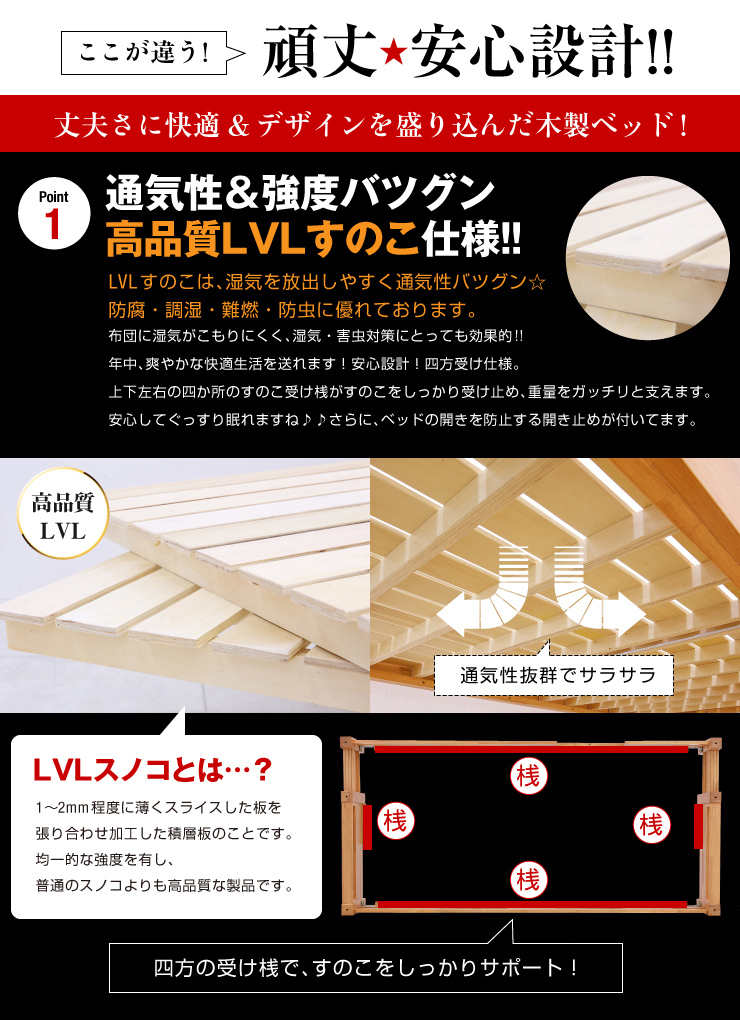 smart-i 耐荷重700kg 業務用可 ハンガーフック付き ロフトベッド