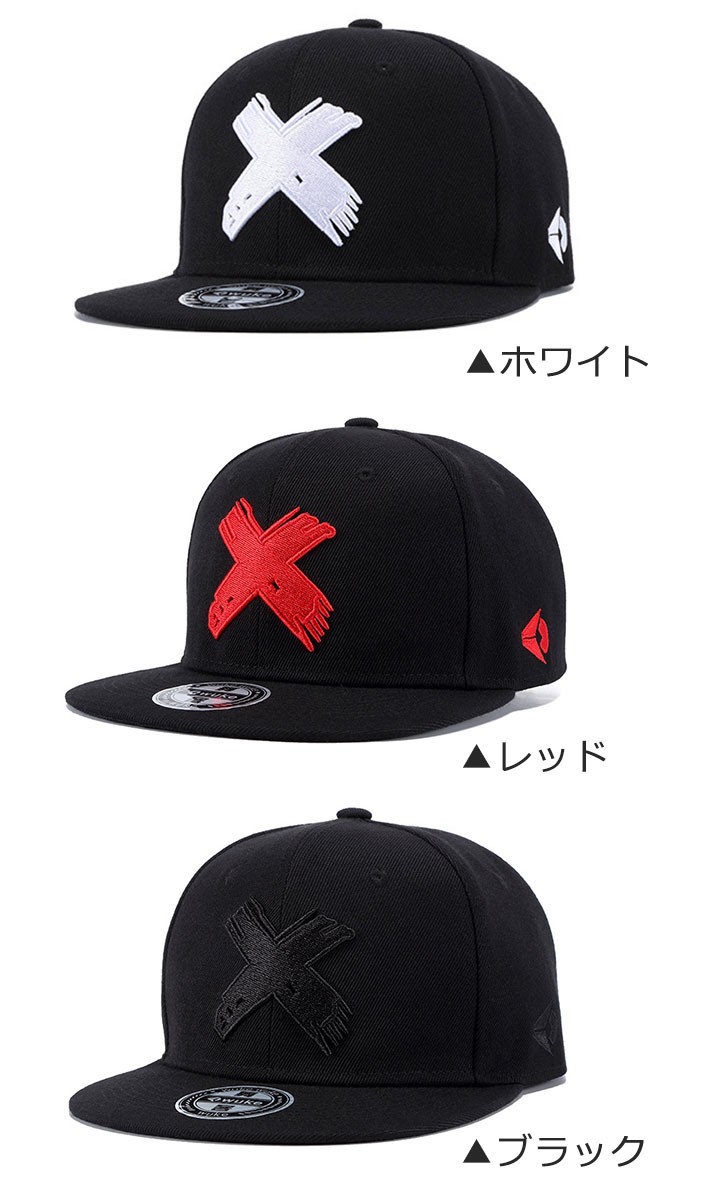 スナップバックキャップ スナップバック キャップ レディース メンズ ダンス X エックス バツ 黒 ブラック b系 snapback 帽子 クロス  宅D