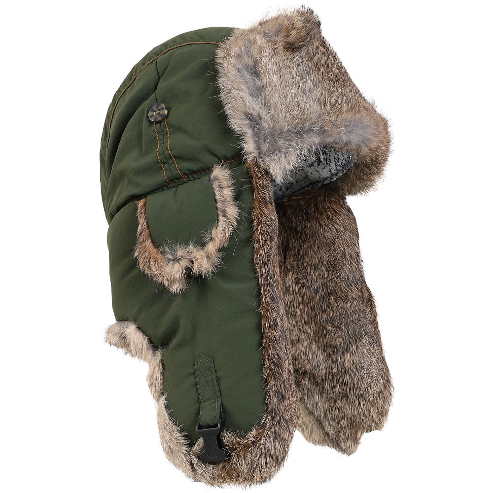 極上ラビットファー　お洒落なハット MADBOMBER 正規品 マッドボンバー フライトキャップ メンズ