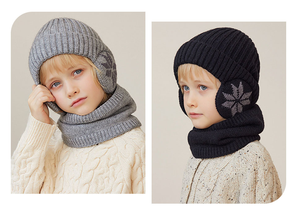 ニット帽 耳あて ジュニア キッズニット帽 ニット帽 耳あて 耳あて付きニット帽