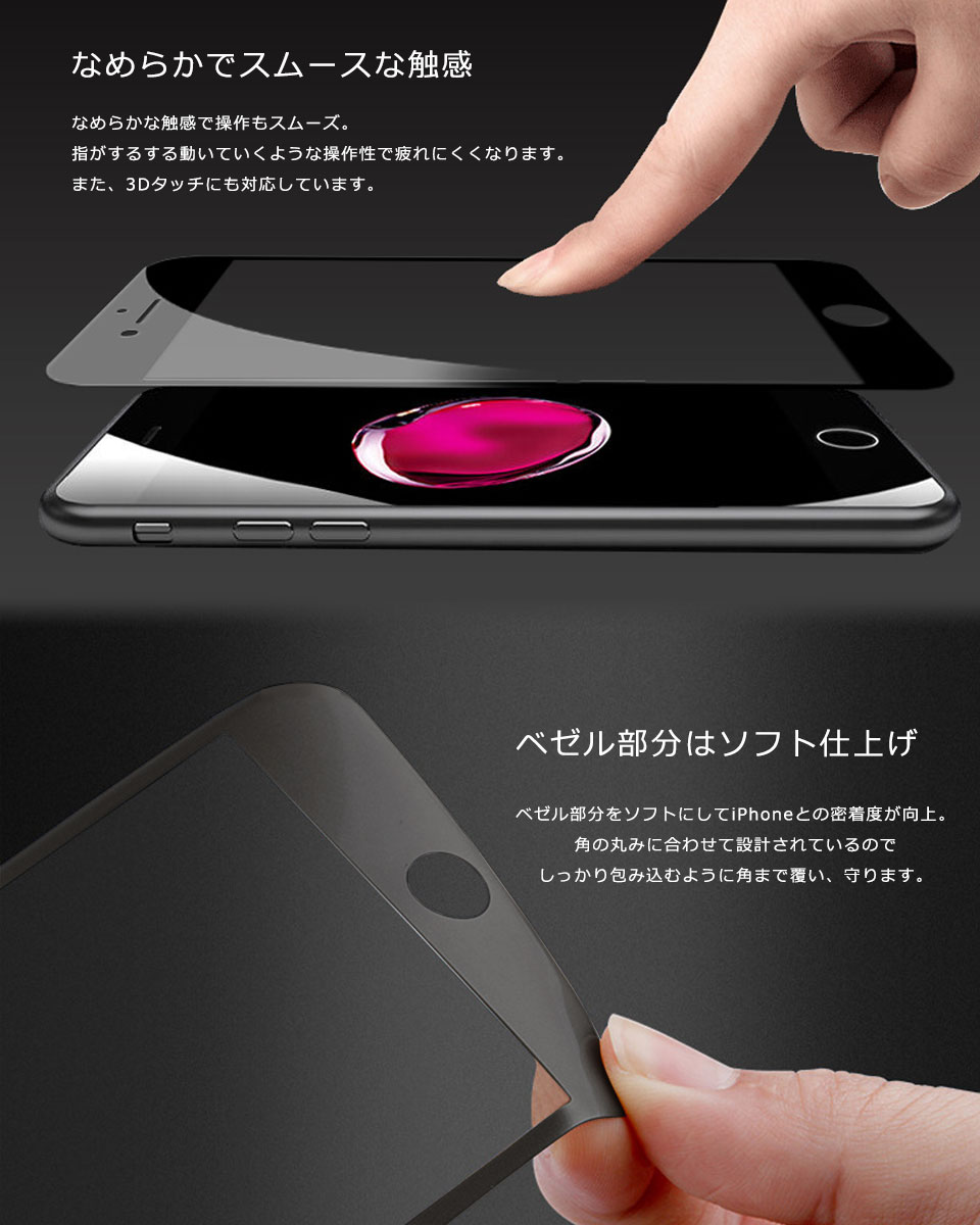 iPhone ガラス フィルム 液晶 強化ガラス 指紋防止