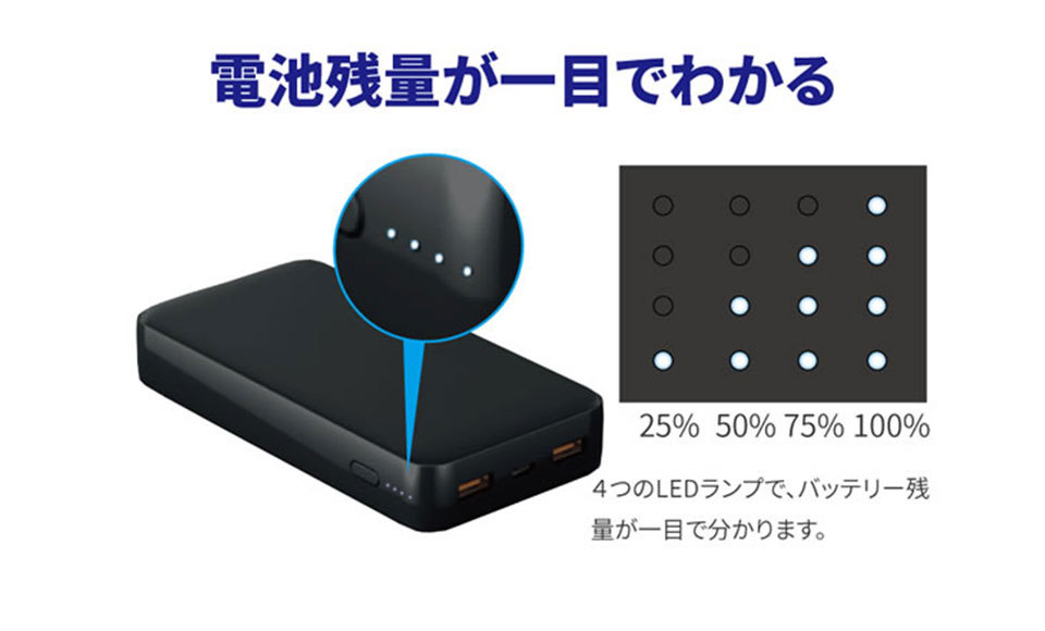 モバイルバッテリー 大容量 20000mah