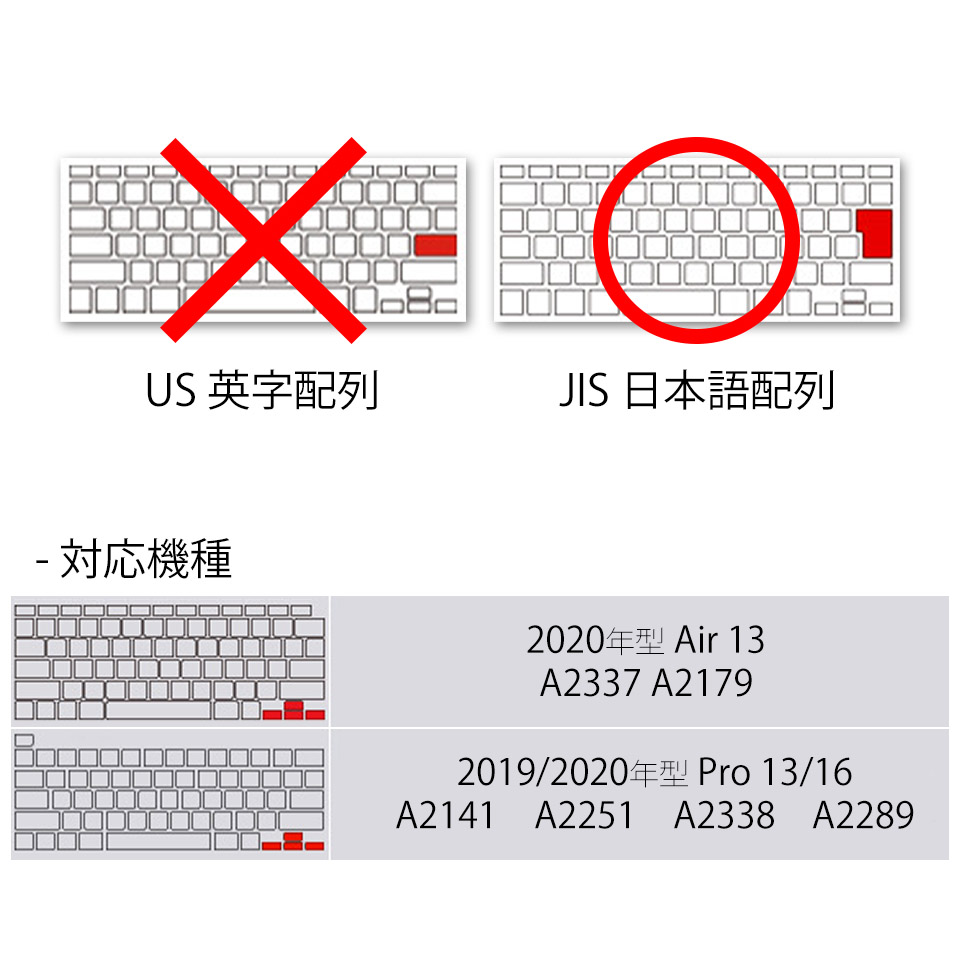 macbook air キーボードカバー macbook pro 13 キーボードカバー MacBookAir(A2179/A2337) MacBookPro(A2141/A2251/A2338)