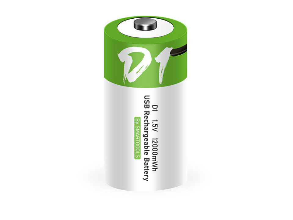 リチウムイオン充電池 単1乾電池 USB充電式乾電池 2本セット 乾電池 充