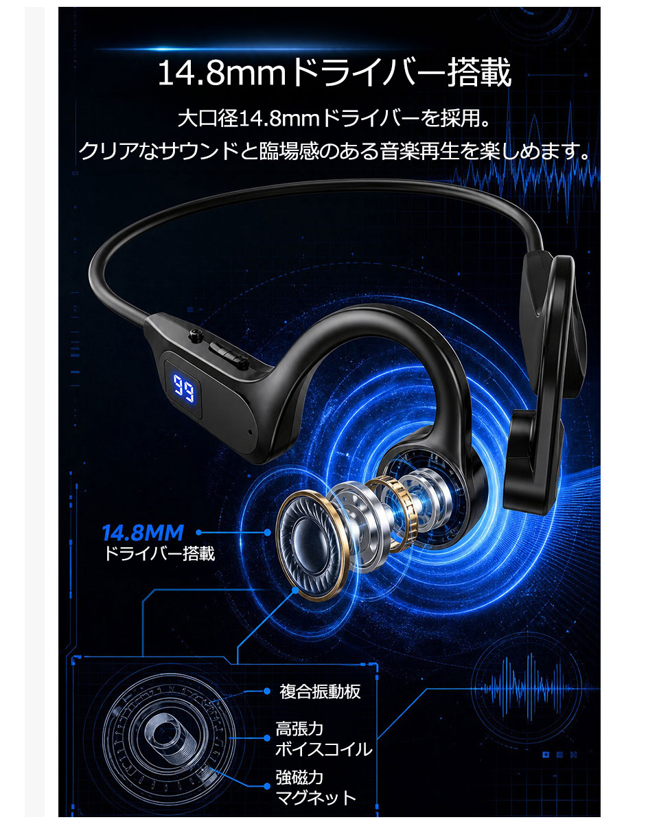 イヤホン 骨伝導 ワイヤレス bluetooth ブルートゥース イヤホン 骨伝導イヤホン ワイヤレスイヤホン ワイヤレス骨伝導イヤホン