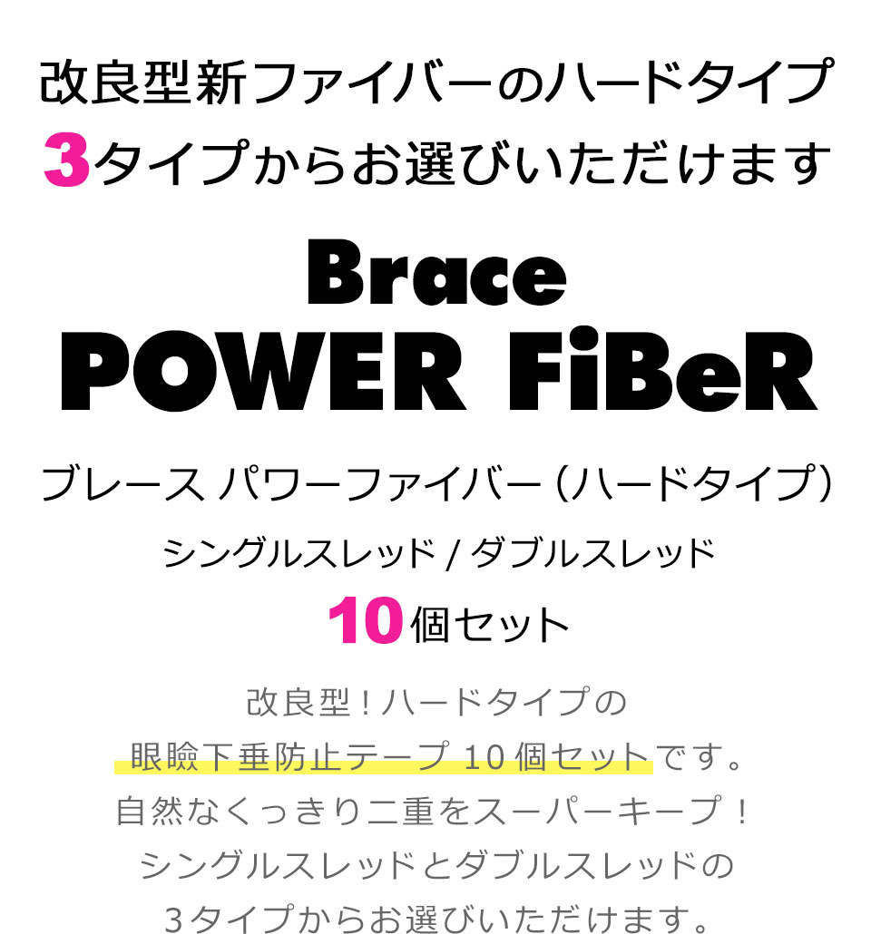 推奨 1.2mm パワーファイバー ウォータープルーフ 二重テープ 120本入り シングル ブレース クリアー ハード 10個セット アイテープ 宅A  クセ付け その他メイク道具