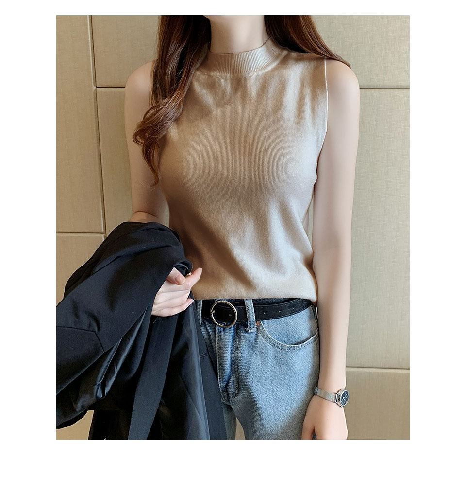 ノースリーブ カットソー丸首 無地 ス レディース タンク シンプル インナー 袖なし Tシャツ 夏 タイト フィット 体型カバー wft06469.jpg
