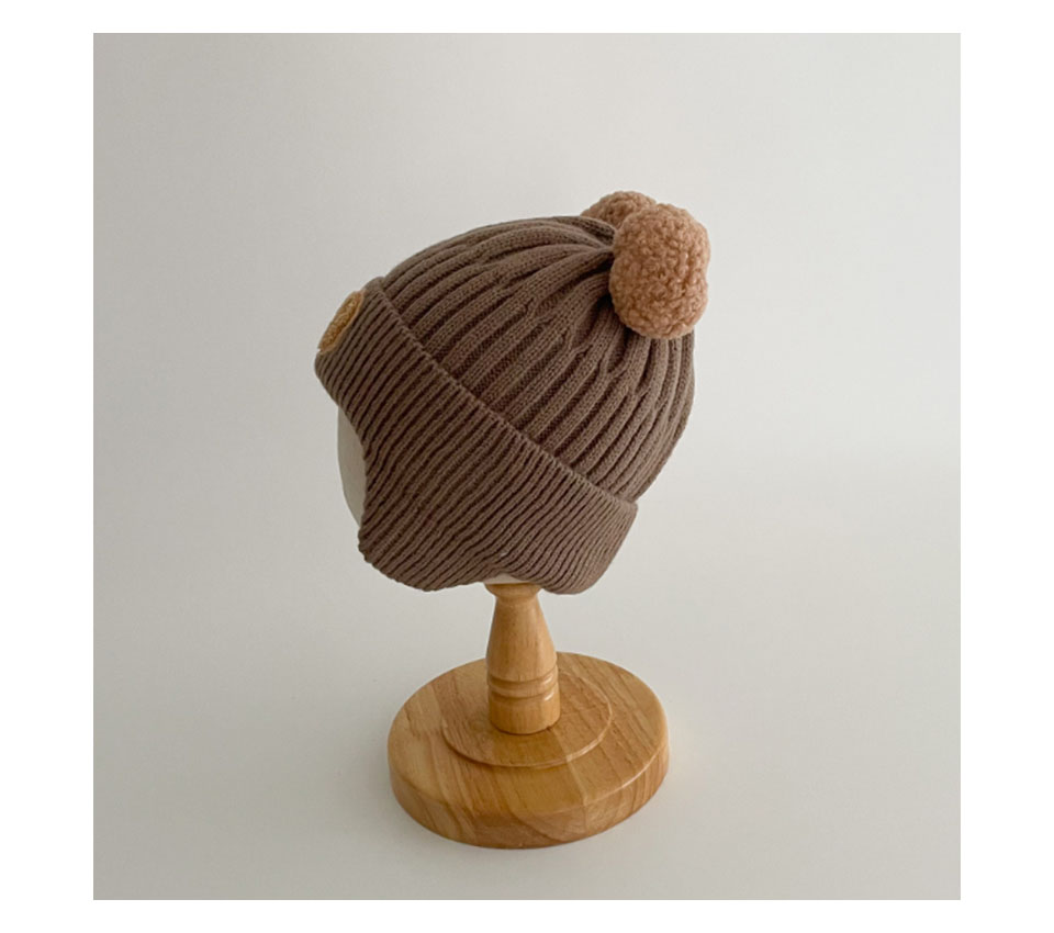 ニット帽 ベビー おしゃれ 耳付き くま耳 ベージュ ブラウン 耳あて ニットキャップ 帽子 ベビー服