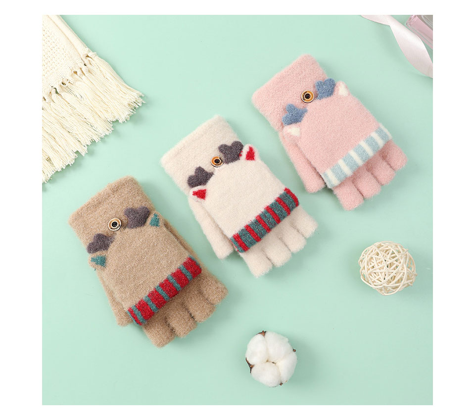 手袋 指なし ミトン 3歳 防寒 スマホ 五本指 雪遊び 手袋 キャラクター 2way