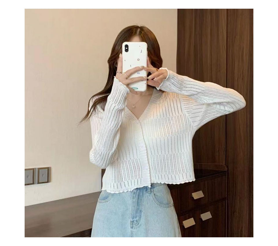 サマー カーディガン 長袖 薄手 サマーニット レディース 春夏カーディガン