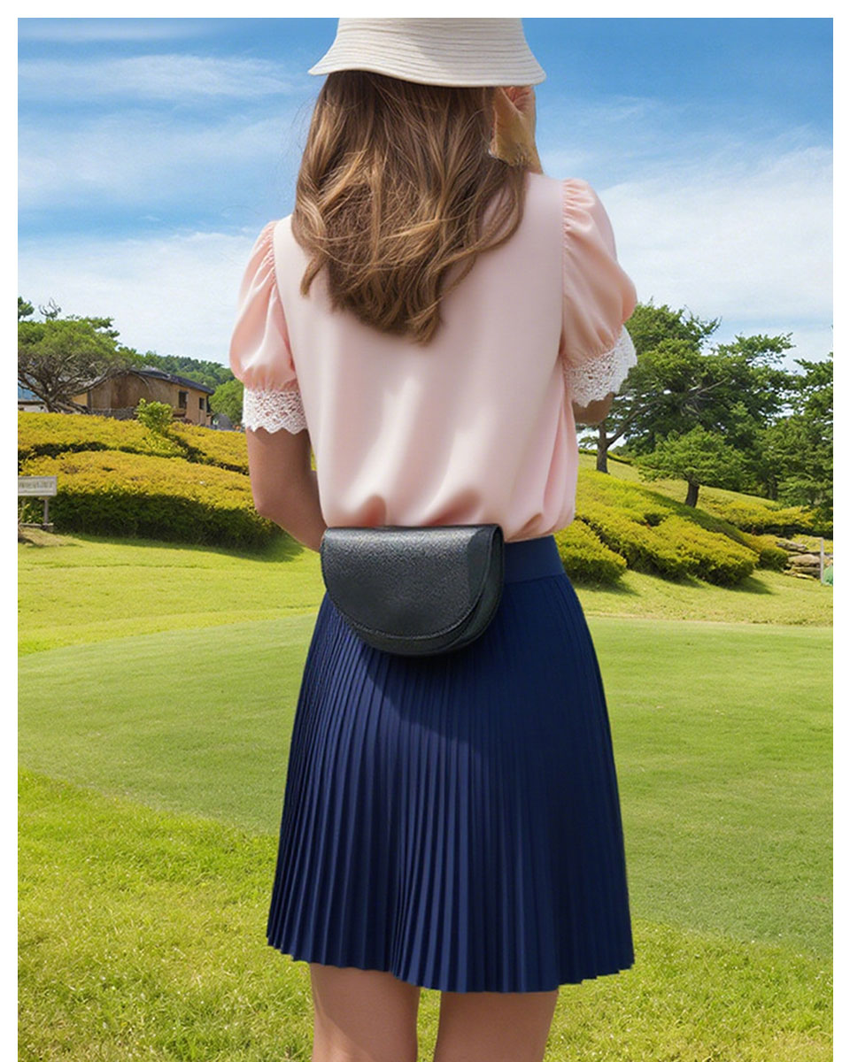 ゴルフポーチ ベルト付き ゴルフウエストポーチレディース PUレザー