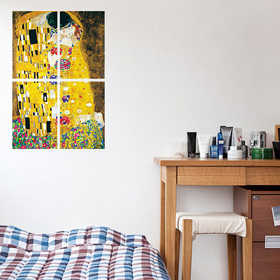 ウォールステッカー 真珠の耳飾りの少女 接吻