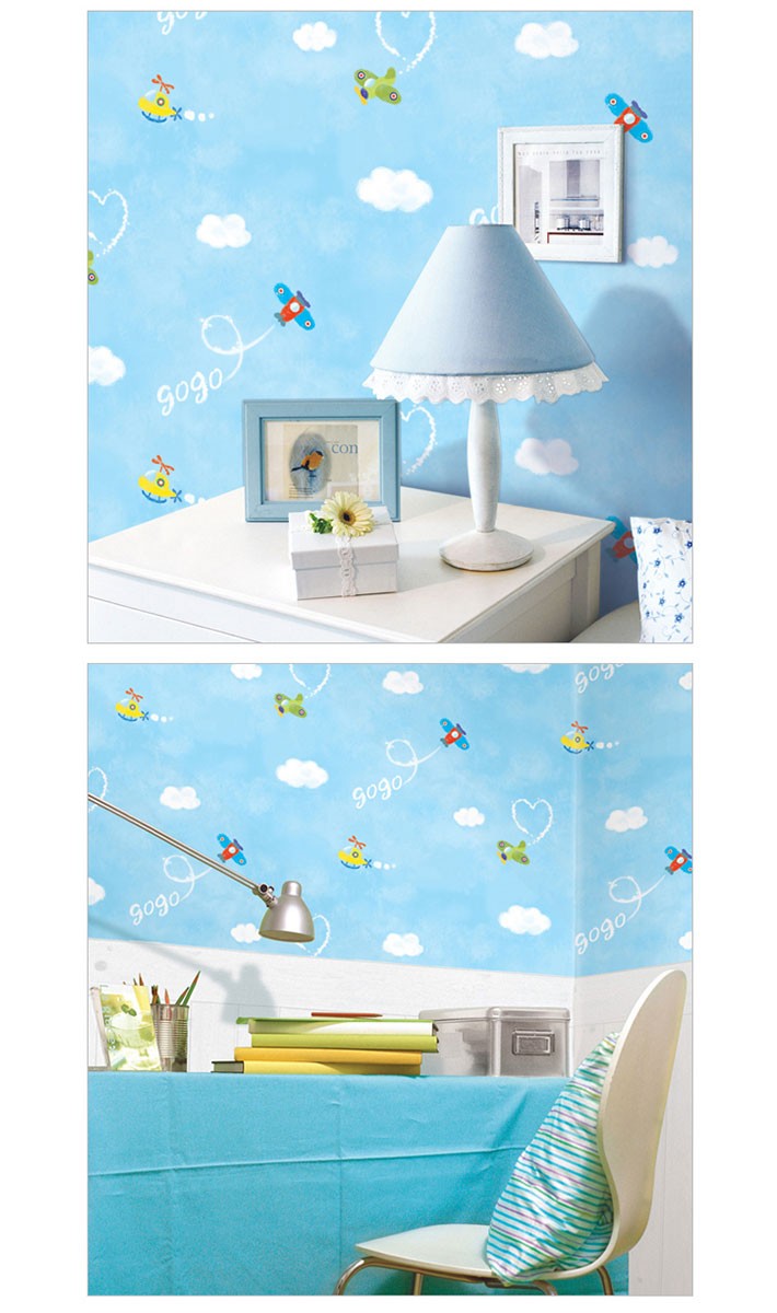 壁紙シール はがせる Diy 張り替え シート お試しサンプル のり付き 壁用 北欧 おしゃれ かわいい リフォーム 輸入壁紙 空 飛空 ひこうき雲 Y3 Mps 025 Sam ウォールステッカー本舗 通販 Yahoo ショッピング
