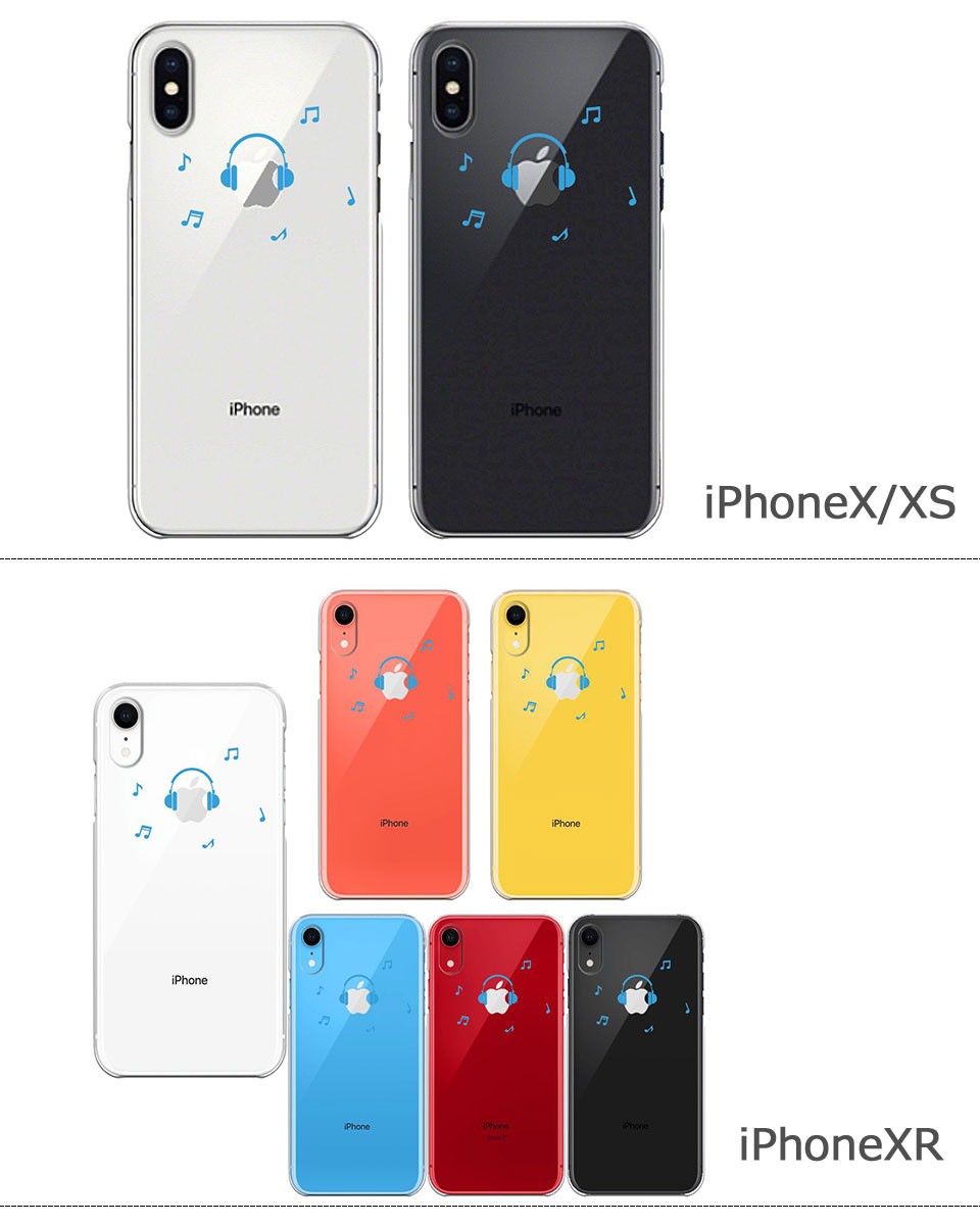 iPhone ケース クリアケース [ヘッドフォン ブルー] iPhone13/13mini