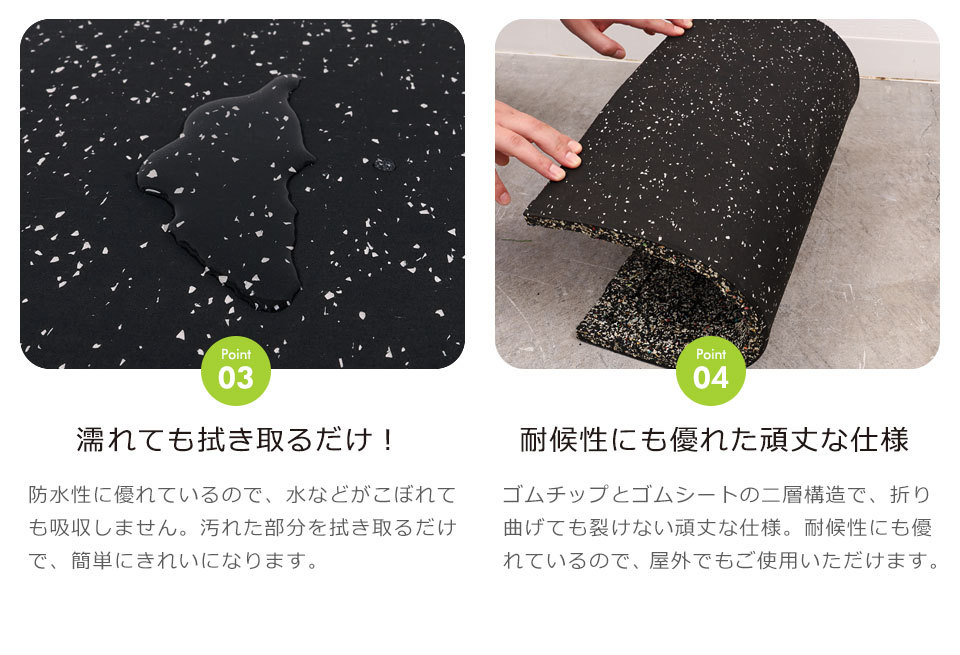 ジムマット ゴムフロアマット ゴムチップマット トレーニングマット ゴムマット ラバーマット