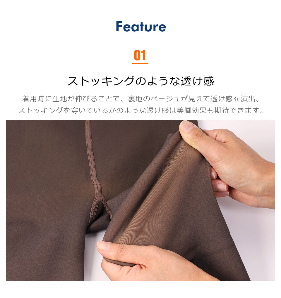ストッキング風 タイツ ベージュ レディース 裏起毛 透け感 透けて見えるタイツ ストッキング風タイツ 透け感タイツ 裏起毛タイツ