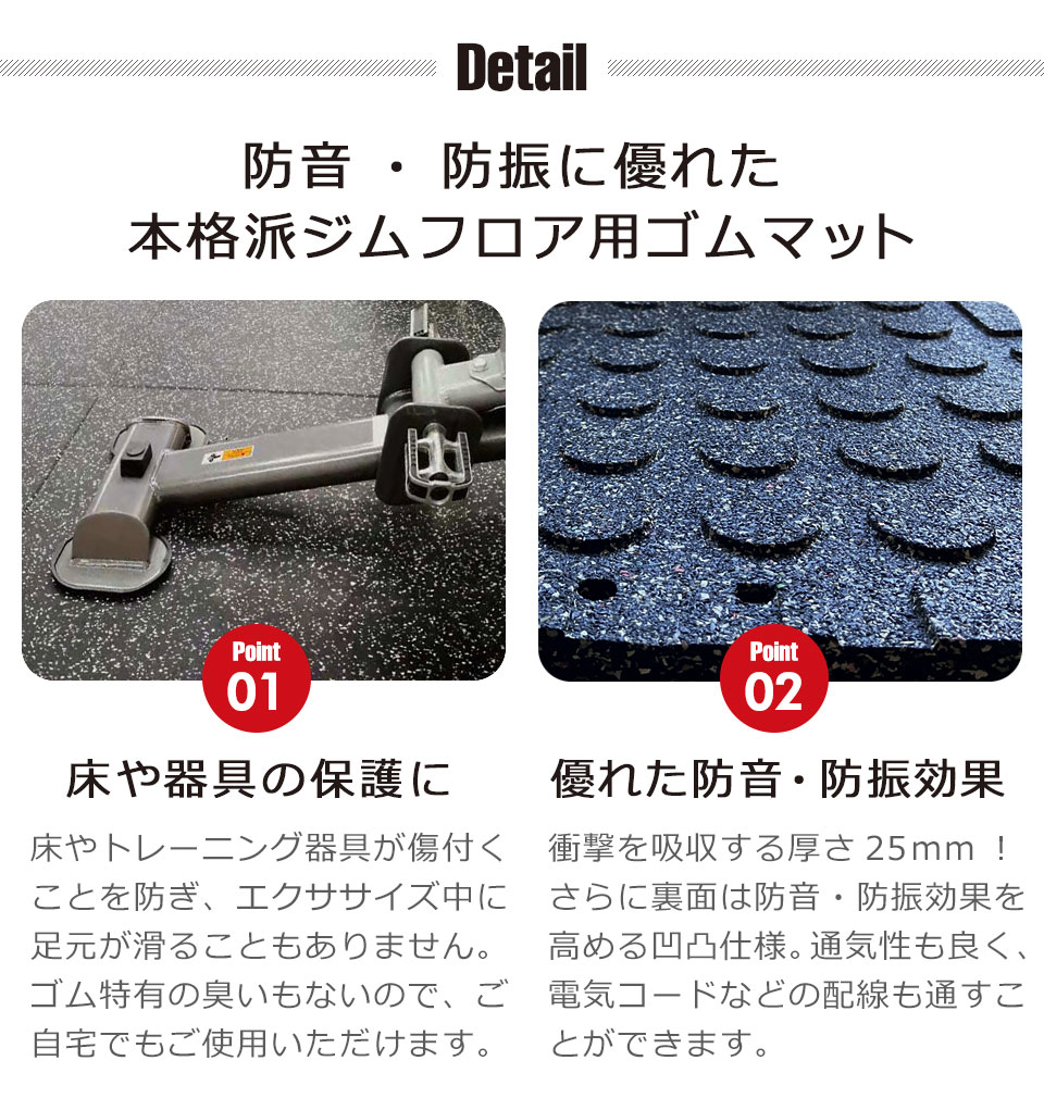 ジムマット ゴムフロアマット ゴムチップマット トレーニングマット ゴムマット ラバーマット