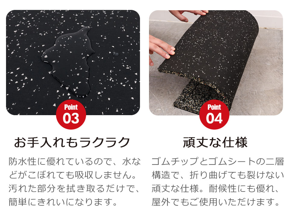 ジムマット ゴムフロアマット ゴムチップマット トレーニングマット ゴムマット ラバーマット