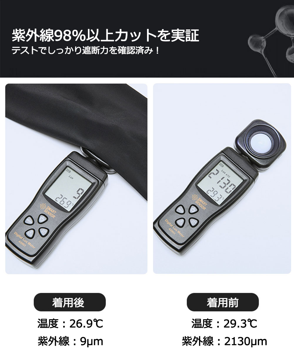 アームカバー UV 冷感 メンズ ゴルフ ロング 白 黒 UVカット スポーツ