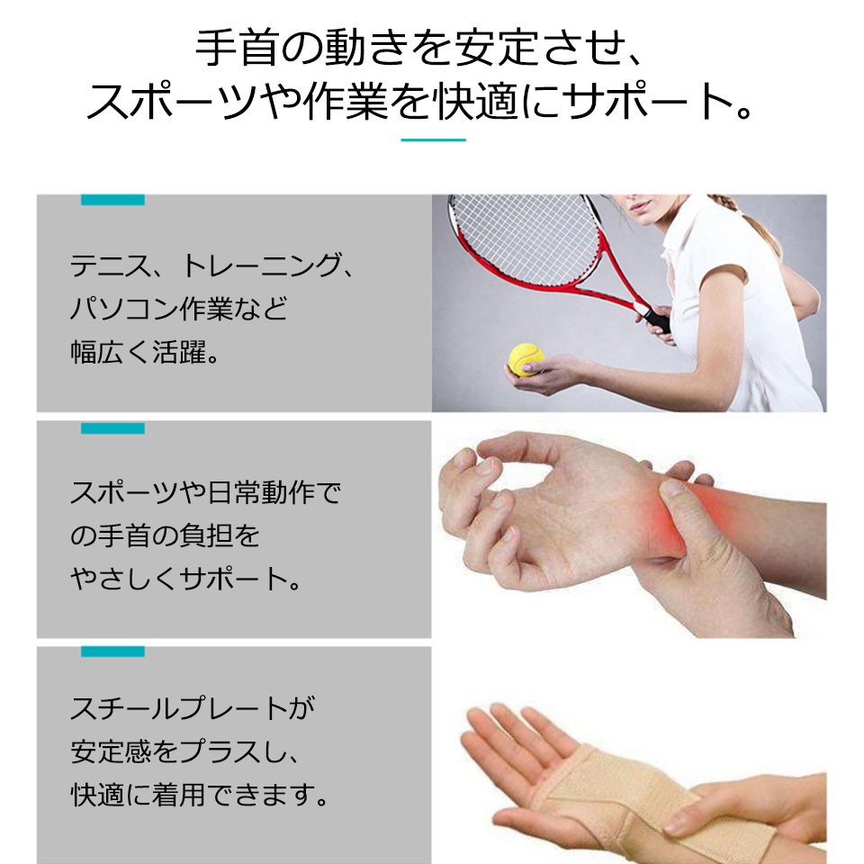 手首サポーター 腱鞘炎 手根管症候群 医療用 サポーター 手首 プレート入り