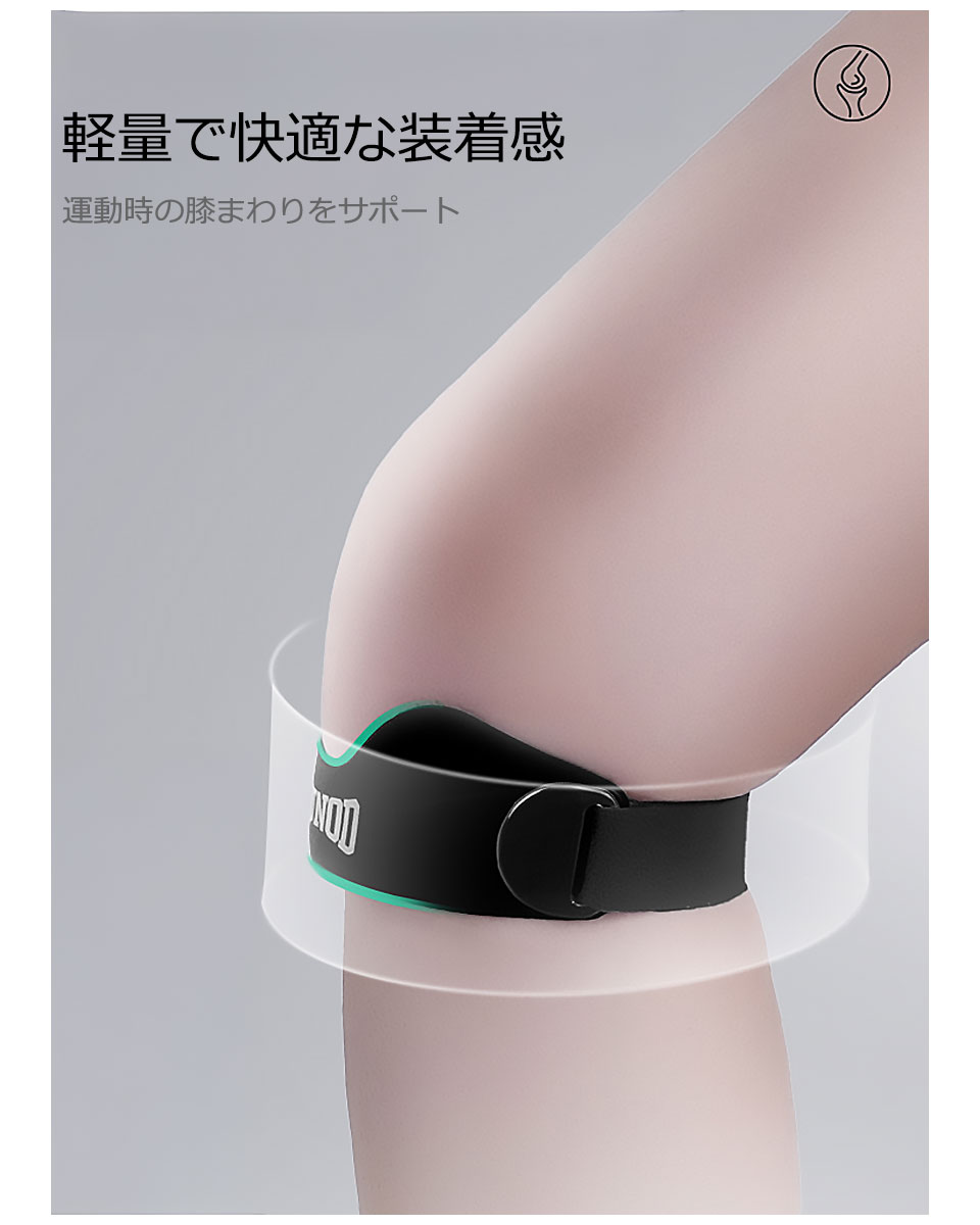 膝サポーター ニーストラップ 1個 スポーツ ひざ 膝 ベルト バンド 膝