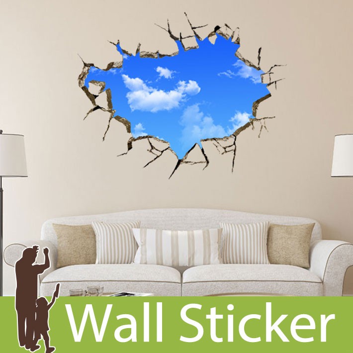 ウォールステッカー トリックアート だまし絵 壁紙シール 木 壁紙 宅C