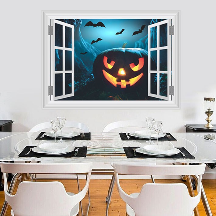 ウォールステッカー ハロウィン 飾り トリックアート 北欧 窓からの