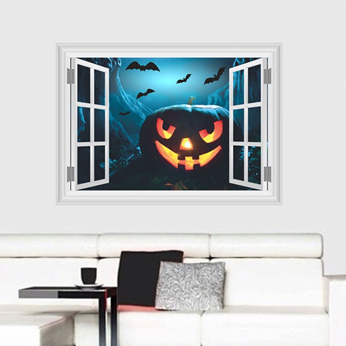 ウォールステッカー ハロウィン 飾り トリックアート 北欧 窓