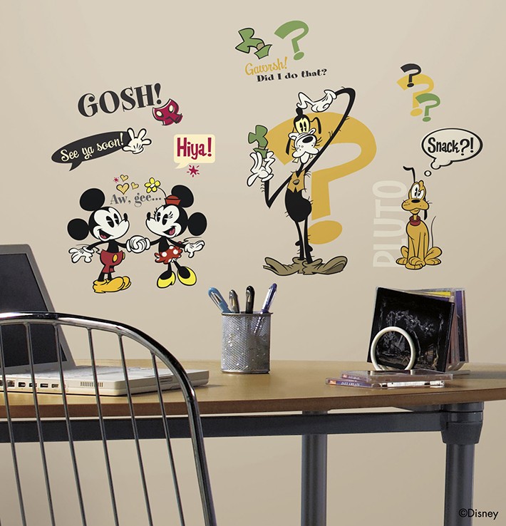 ウォールステッカー キャラクター ディズニー ミッキーマウス カートゥーン ルームメイツ Roommates 壁紙シール 貼ってはがせる のりつき ウォールシール Wja 028 ウォールステッカー本舗 通販 Yahoo ショッピング