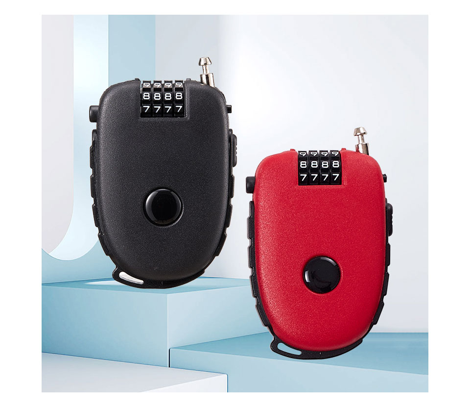 ワイヤーロック ダイヤル式 巻き取り式 自転車ワイヤーロック ダイヤル ダイヤルワイヤーロック