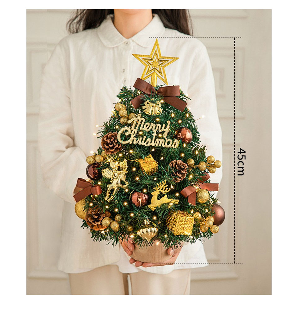 赤と金のクリスマスツリー 小型 装飾付き 赤と金のクリスマスツリー 小型 装飾付き 【公式通販】