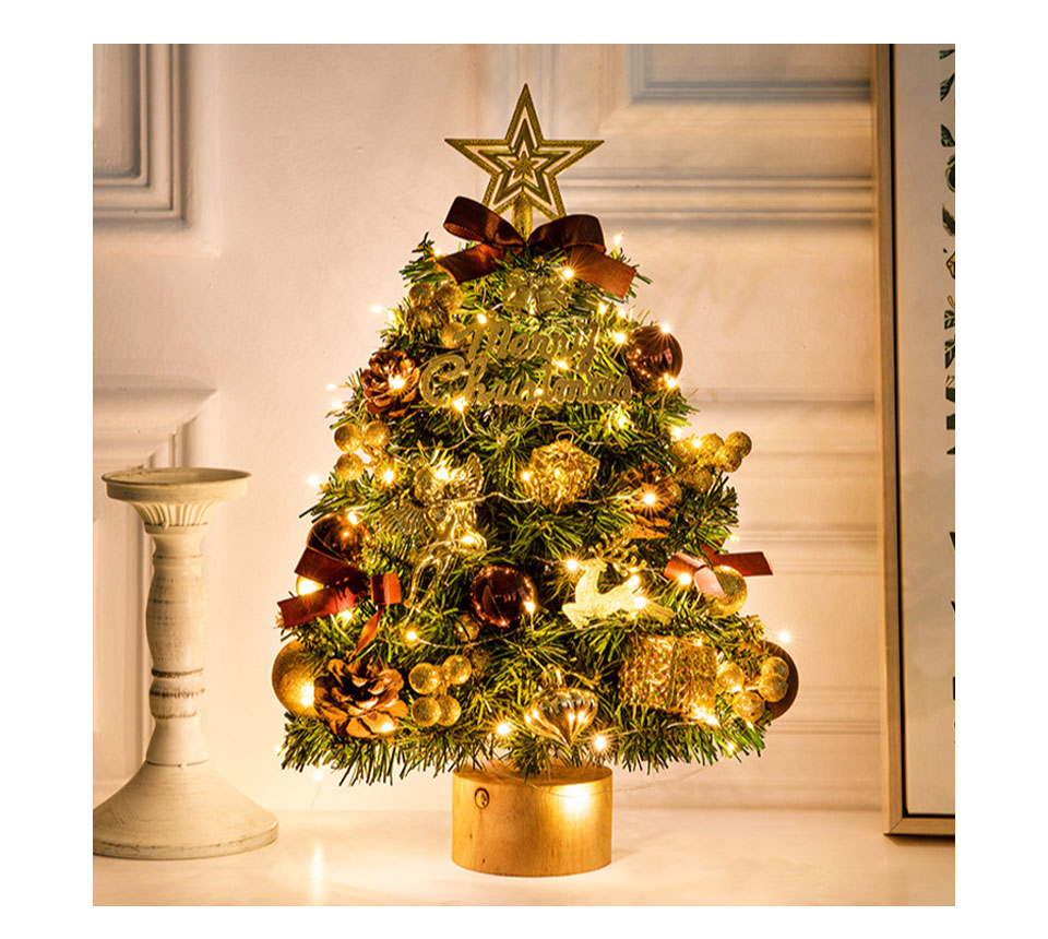 クリスマスツリー 卓上 光る LED オーナメント おしゃれ 北欧 ミニ