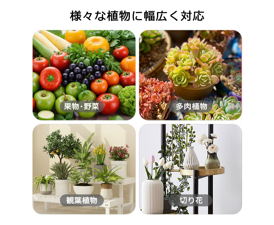 植物育成ライト LED クリップ USB給電 4ヘッド フレキシブルアーム