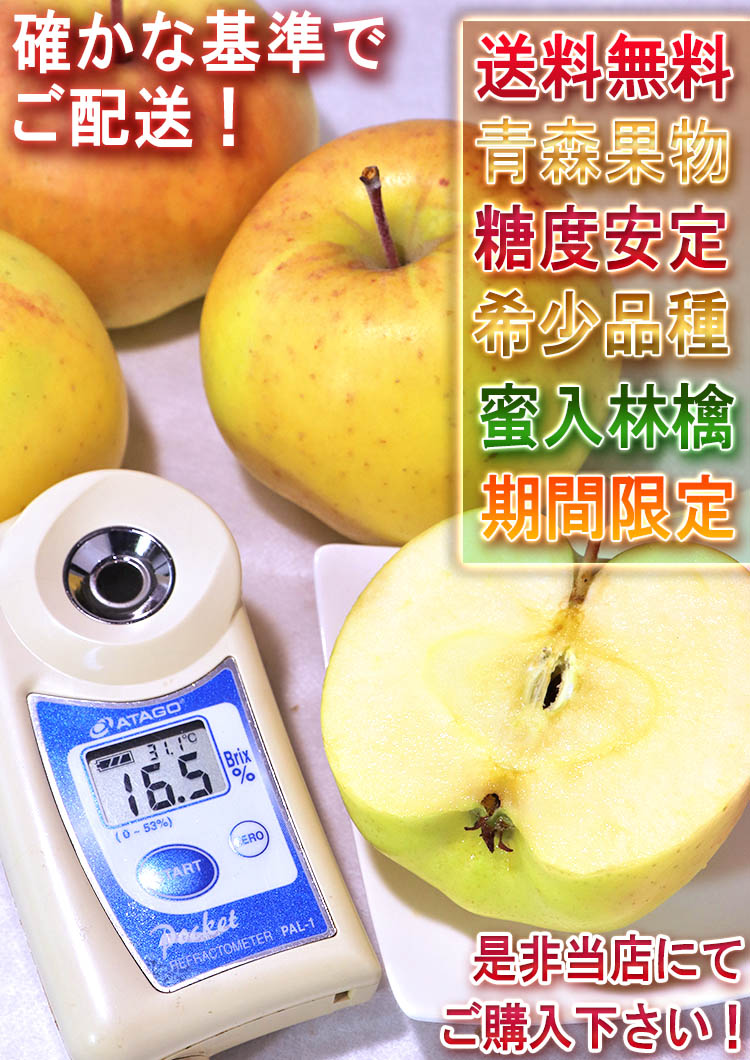 こうこう 黄色りんご 約5kg 小玉サイズ 青森県産 希少品種の蜜リンゴ