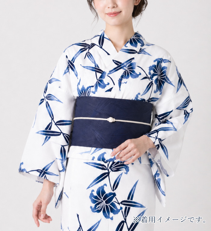 竺仙 反物 コーマ地 白色 百合 国内手縫いお仕立付き 女性 お仕立て