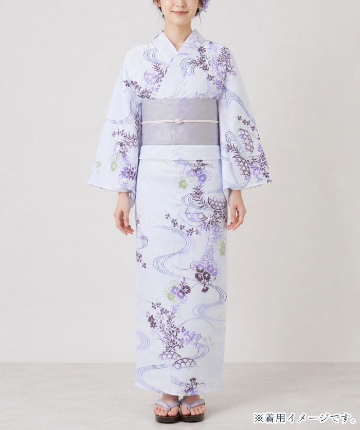 竺仙 浴衣 ゆかた 流水に秋草 2026年 新柄 ちくせん レディース 女性