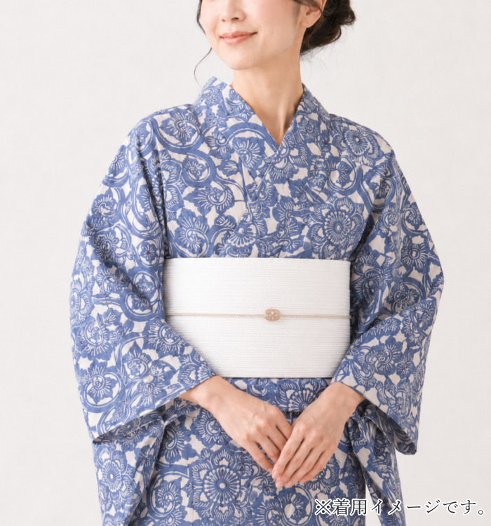 竺仙 浴衣 ゆかた 奥州小紋 鉄線唐草 ちくせん レディース 女性 50代