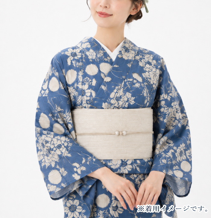 竺仙 浴衣 ちくせん 反物 ゆかた 奥州小紋 夏草 国内手縫いお仕立付き