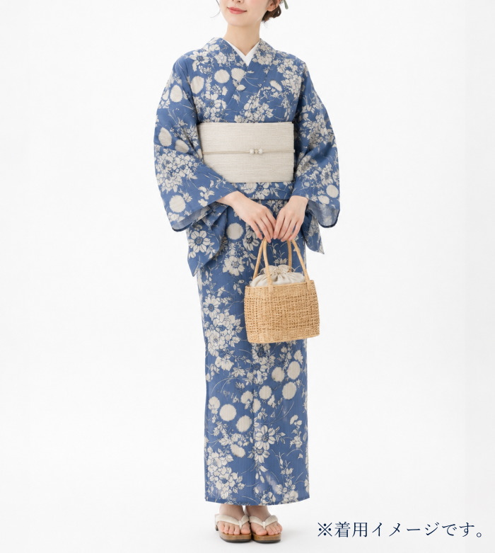 竺仙　浴衣反物　小花柄 竺仙 浴衣 ちくせん 反物 ゆかた 奥州小紋 夏草 国内手縫いお仕立付き