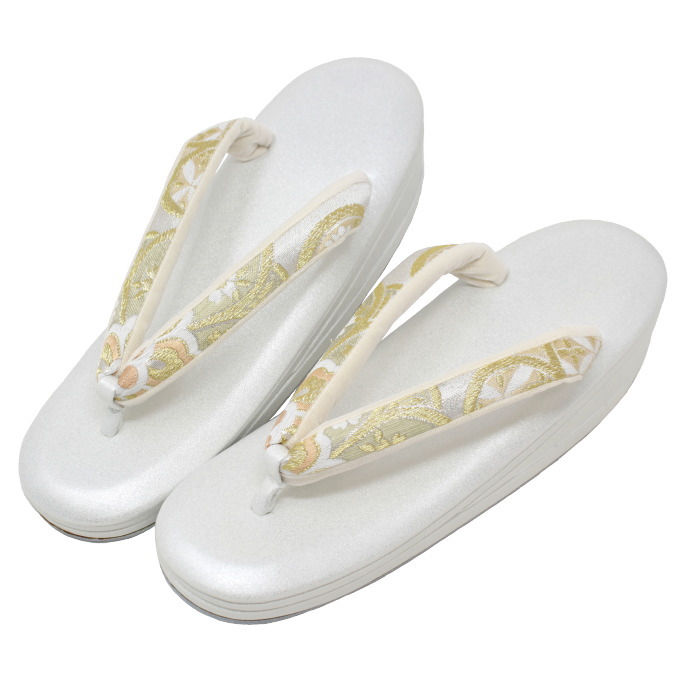 着物バッグ&草履（厚底） 振袖用草履バッグセット 厚底ぞうり＆帯生地バック フリーサイズ 全6柄