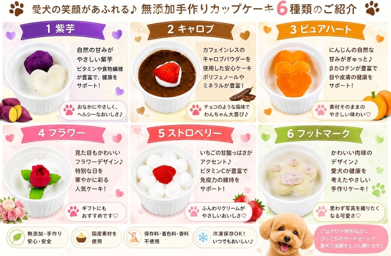 帝塚山WANBANA 犬用カップケーキ6個セット ギフトやプレゼントお誕生