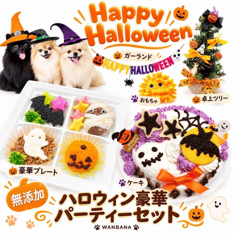 犬,ハロウィン,ワンバナ ,ギフト,送料無料,豪華,パーティー,おやつ,ケーキ,無添加,クッキー,サメ軟骨