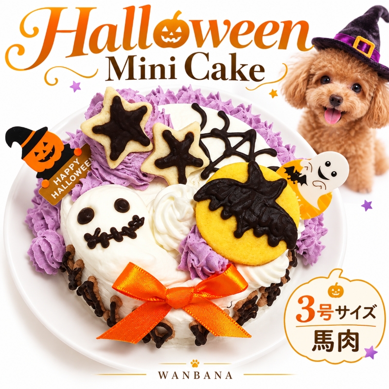 犬,ハロウィン,ワンバナ ,ギフト,パーティー,おやつ,ケーキ,無添加,クッキー,サメ軟骨