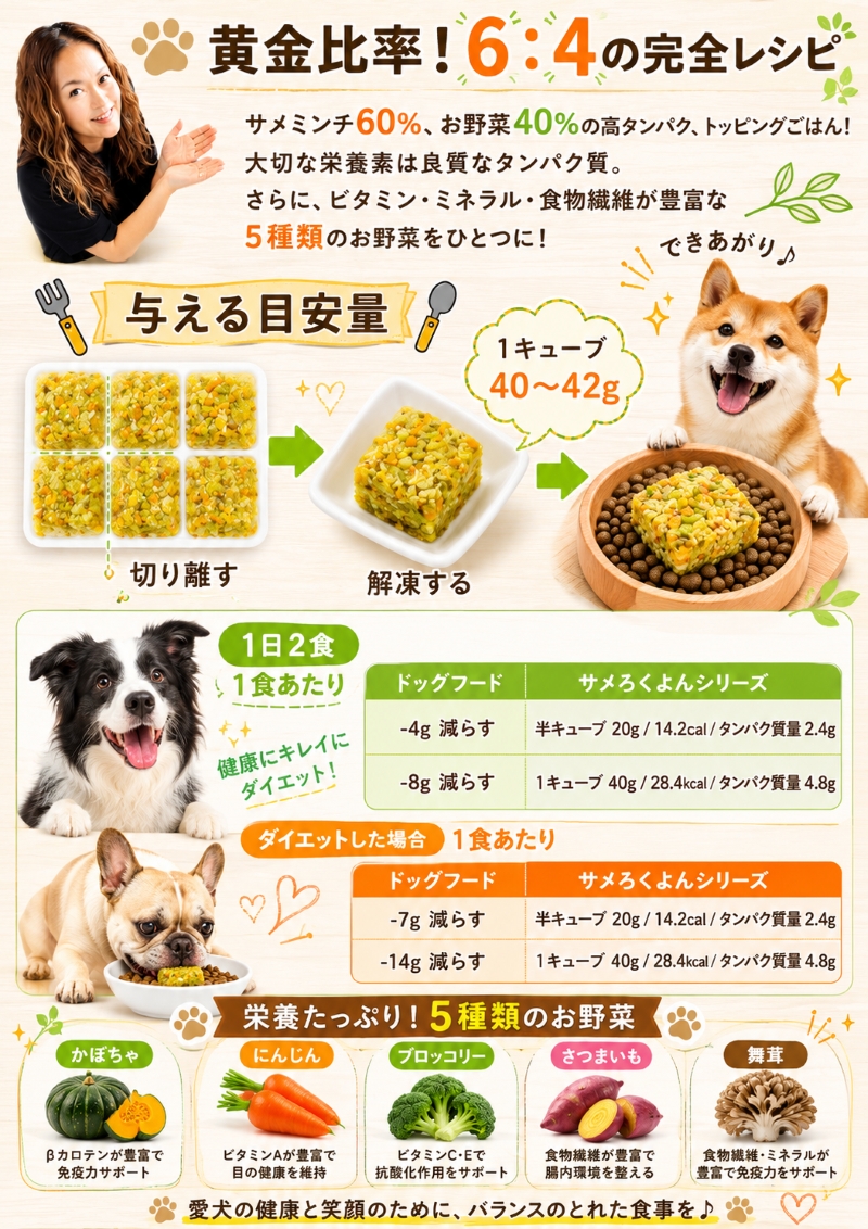 ろくよん,ドッグフード,トッピング,手作り食,ごはん,無添加,グレインフリー,国産,低カロリー,よく食べる,涙やけ,人気,話題
