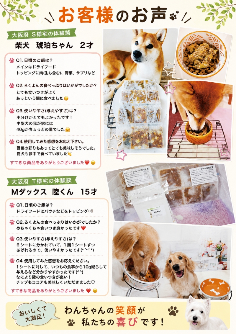 ろくよん,ドッグフード,トッピング,手作り食,ごはん,無添加,グレインフリー,国産,低カロリー,よく食べる,涙やけ,人気,話題