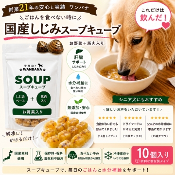 帝塚山WANBANA 食べない！飲まない！時は 犬用国産しじみと馬肉スープ