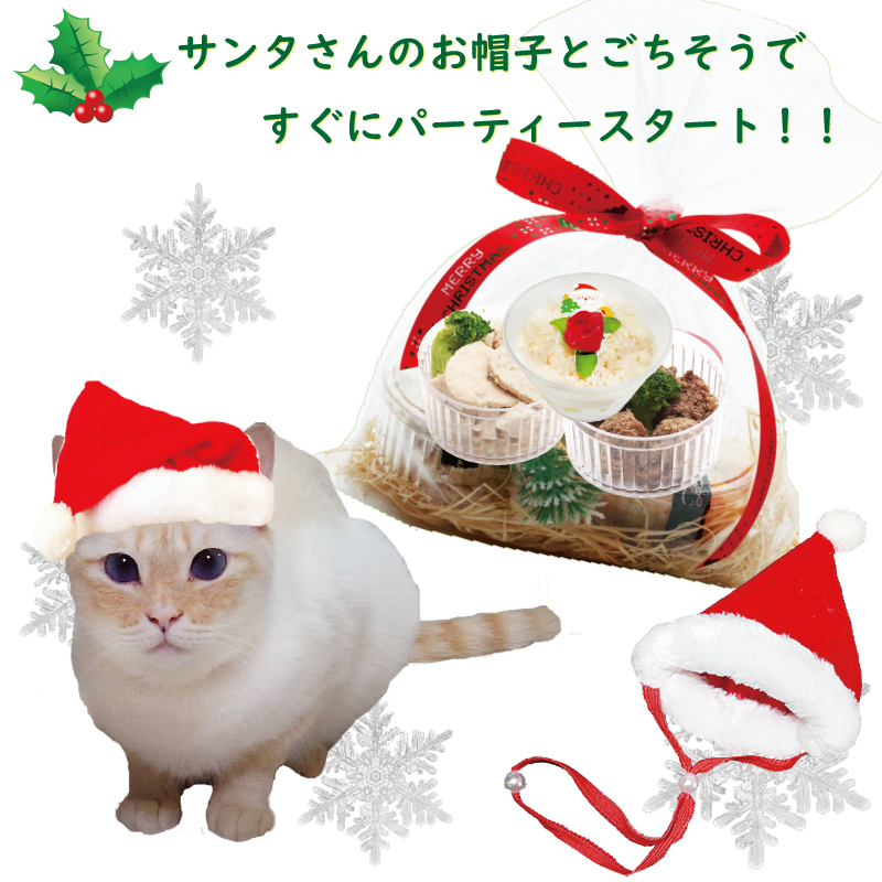 猫用 クリスマスギフト 1 キャットセット/カップケーキ・馬肉団子